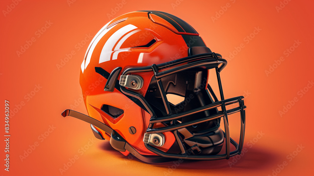 Modern Football Helmet Vector Illustration Emphasizing Sleek Contours and Protection