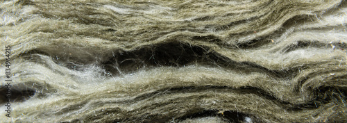 Fotografi Construction glass wool macro shot, banner, background.
