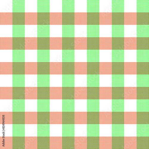 Red and white checkered tablecloth fabric texture for picnic table setting