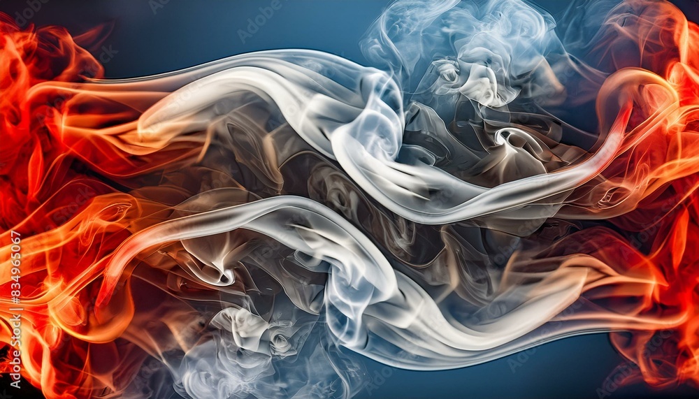 Obraz premium dark blue background with grey smoke