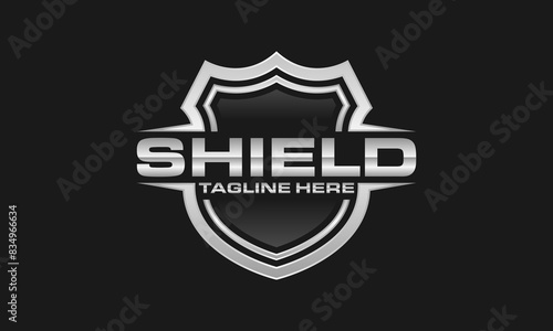 Simple Shield Strong Logo, Shield Symbol For Security Company Vector Illustration