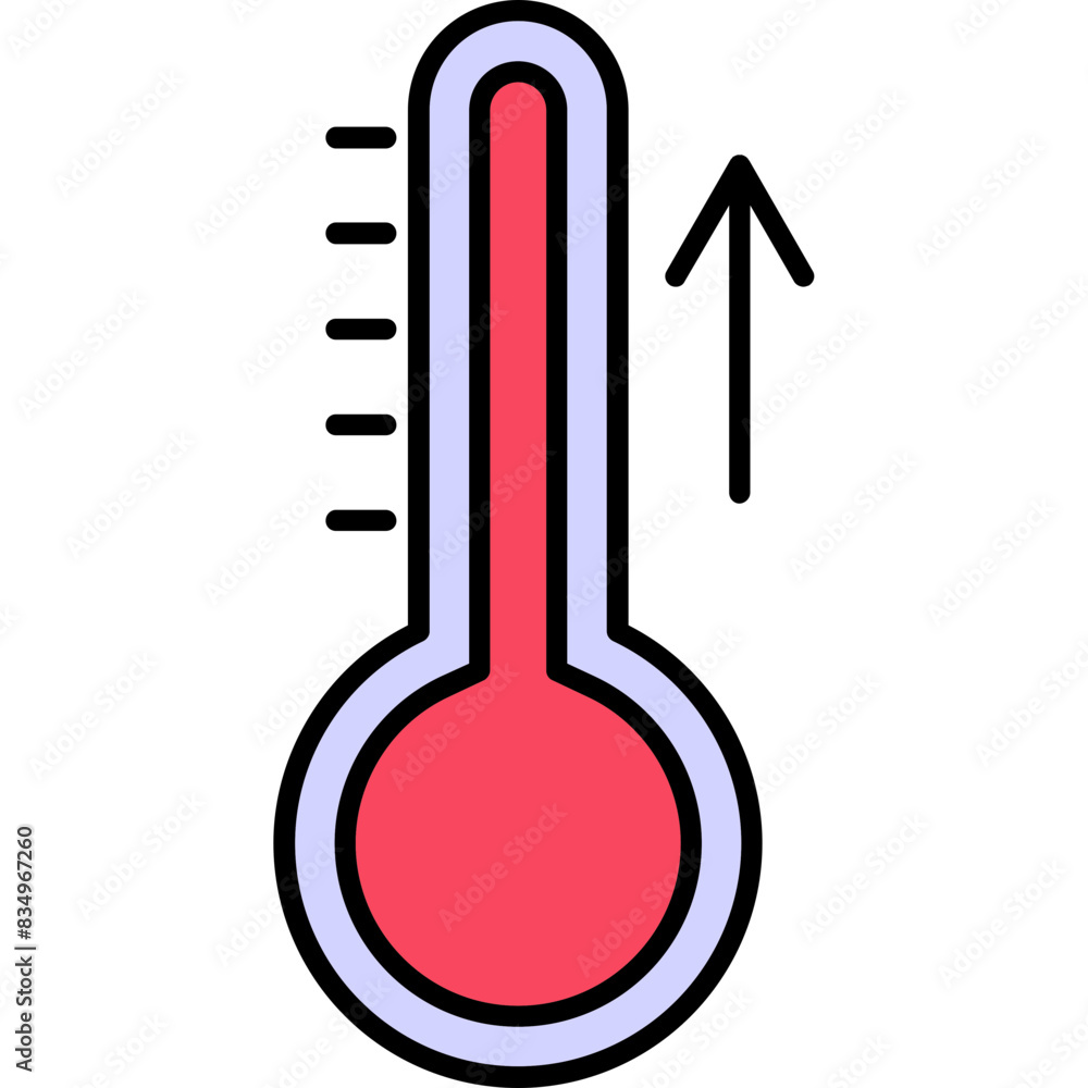 Rising Temperature Icon Rising Temperature Icon
