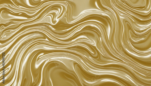 Radiant Gold Cream Sauce Background with Textured Cubic Design