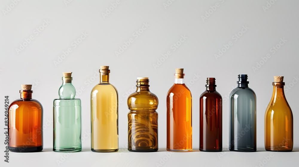 Various product bottles On a white background Various product bottles On a white background
