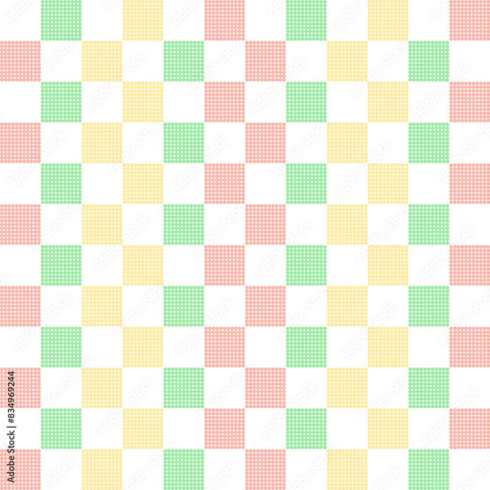 A green and white checkered tablecloth with a vintage, picnic-inspired pattern A green and white checkered tablecloth with a vintage, picnic-inspired pattern