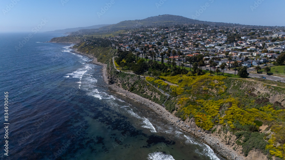 Aerial View of White Point Beach, San Pedro, California Aerial View of White Point Beach, San Pedro, California