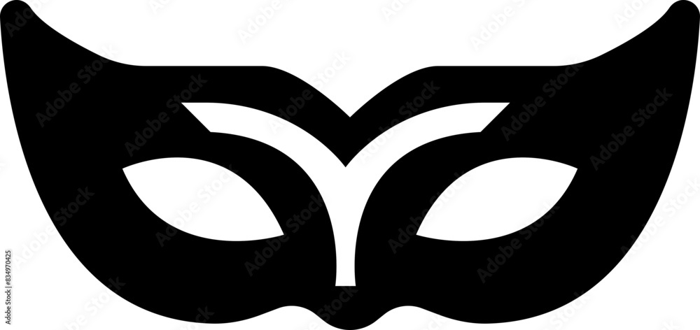 Carnival masks silhouettes. Black fill icon of masquerade mask for party, parade and carnival for Mardi Gras and Halloween. Fantasy ornate face mask symbol element isolated on transparent background. Carnival masks silhouettes. Black fill icon of masquerade mask for party, parade and carnival for Mardi Gras and Halloween. Fantasy ornate face mask symbol element isolated on transparent background.