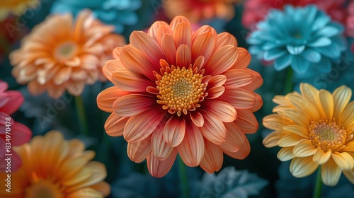 colorful gerber daisies