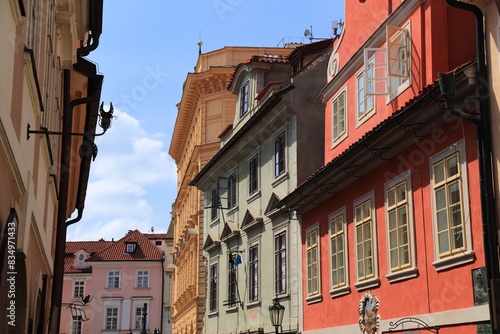 Misenska street in Mala Strana district in Prague photo