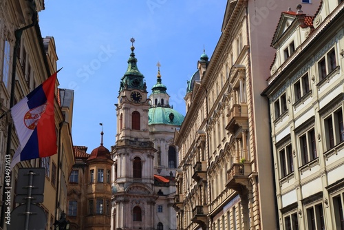 Mostecka street in Mala Strana district in Prague