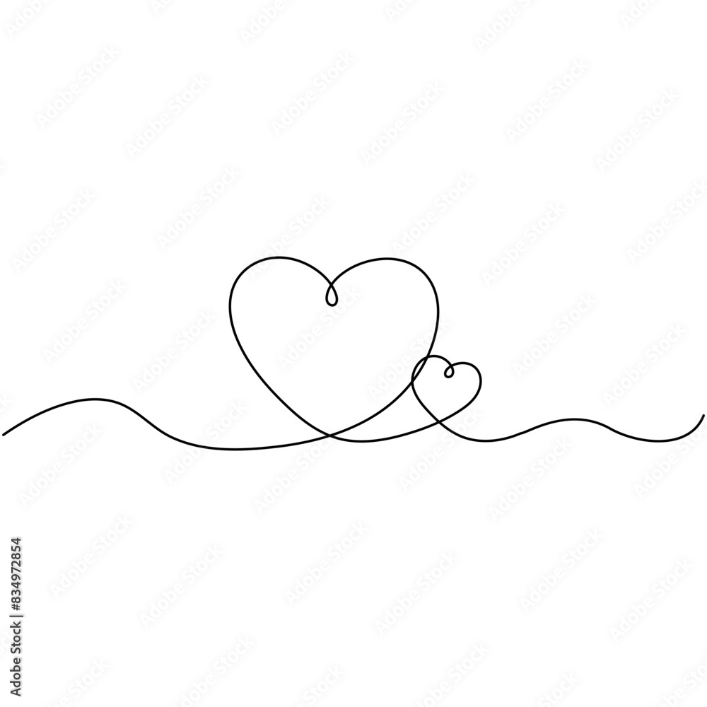 Heart continuous one line drawing outline vector illustration
Heart continuous one line drawing outline vector illustration