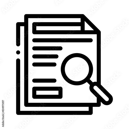 case study line icon