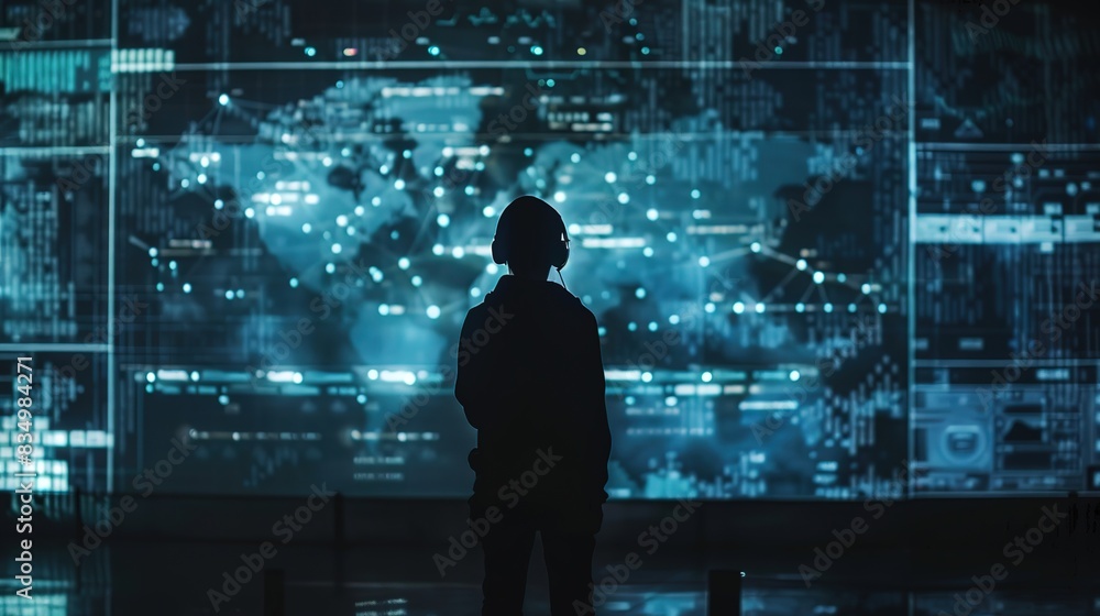 Futuristic Cybersecurity Workspace with Advanced Encryption Technologies, Biometric Access Control, and Dedicated Security Professionals Collaborating to Protect Sensitive Data from Cyber Threats Futuristic Cybersecurity Workspace with Advanced Encryption Technologies, Biometric Access Control, and Dedicated Security Professionals Collaborating to Protect Sensitive Data from Cyber Threats