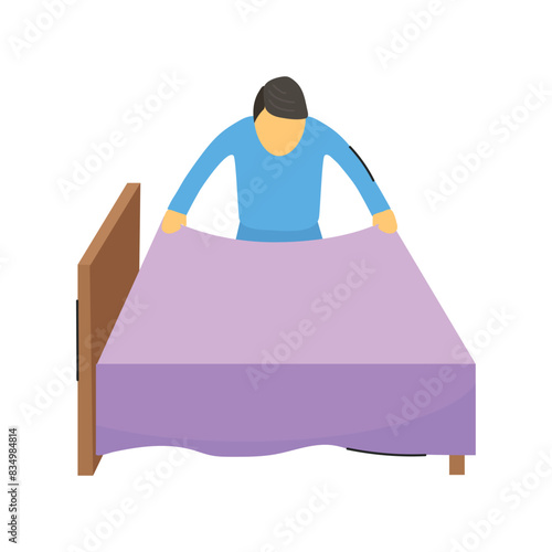 Make bed icon clipart avatar logotype isolated vector illustration
