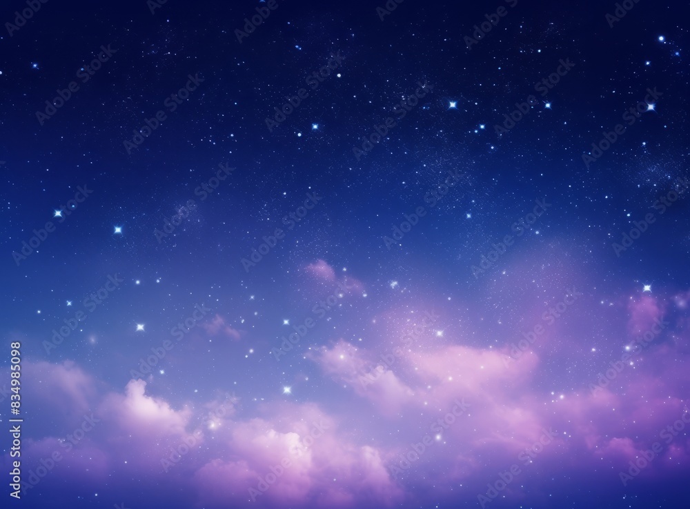 Naklejka premium A majestic and colorful galaxy with swirling clouds and bright stars in the vast expanse of space.