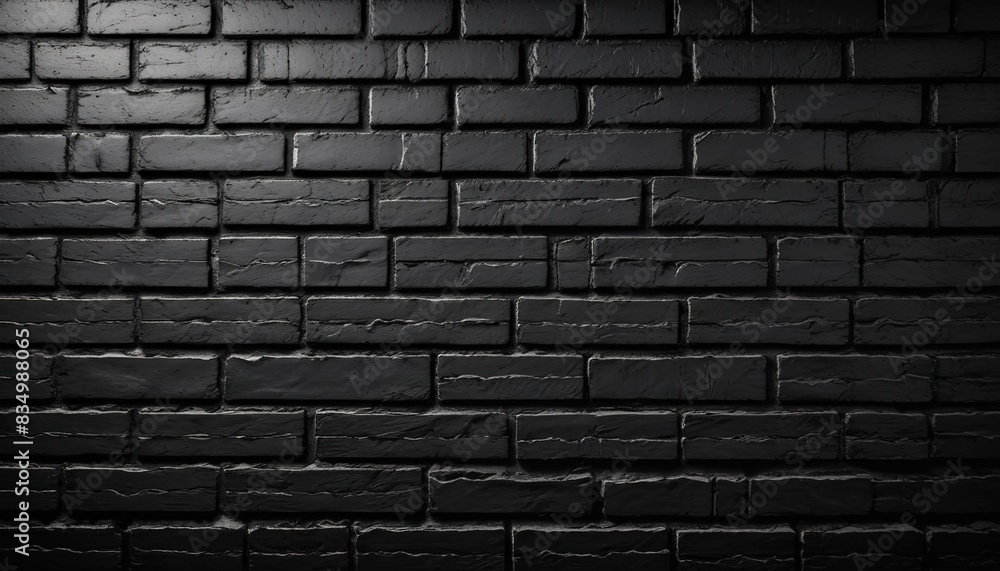 Texture of a black painted brick wall as a background or wallpaper
Texture of a black painted brick wall as a background or wallpaper