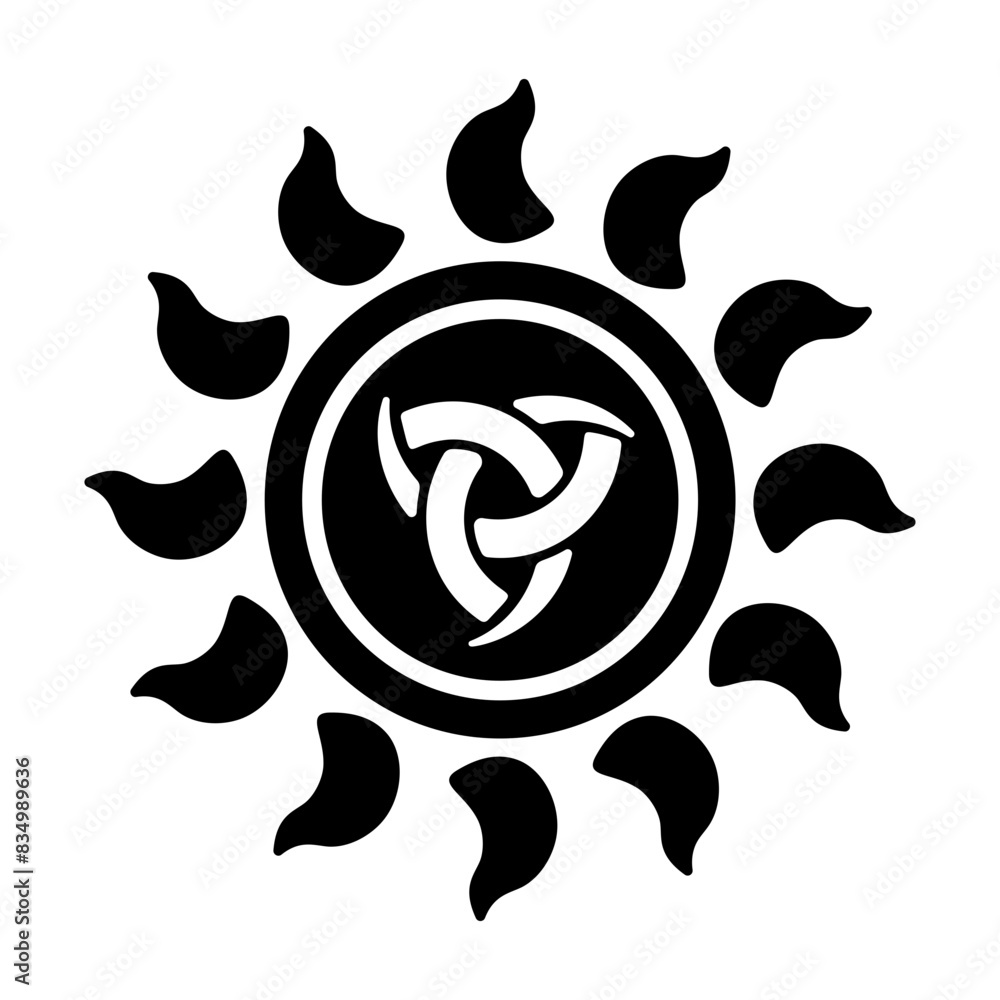 Well-designed solid icon of odin symbol Well-designed solid icon of odin symbol