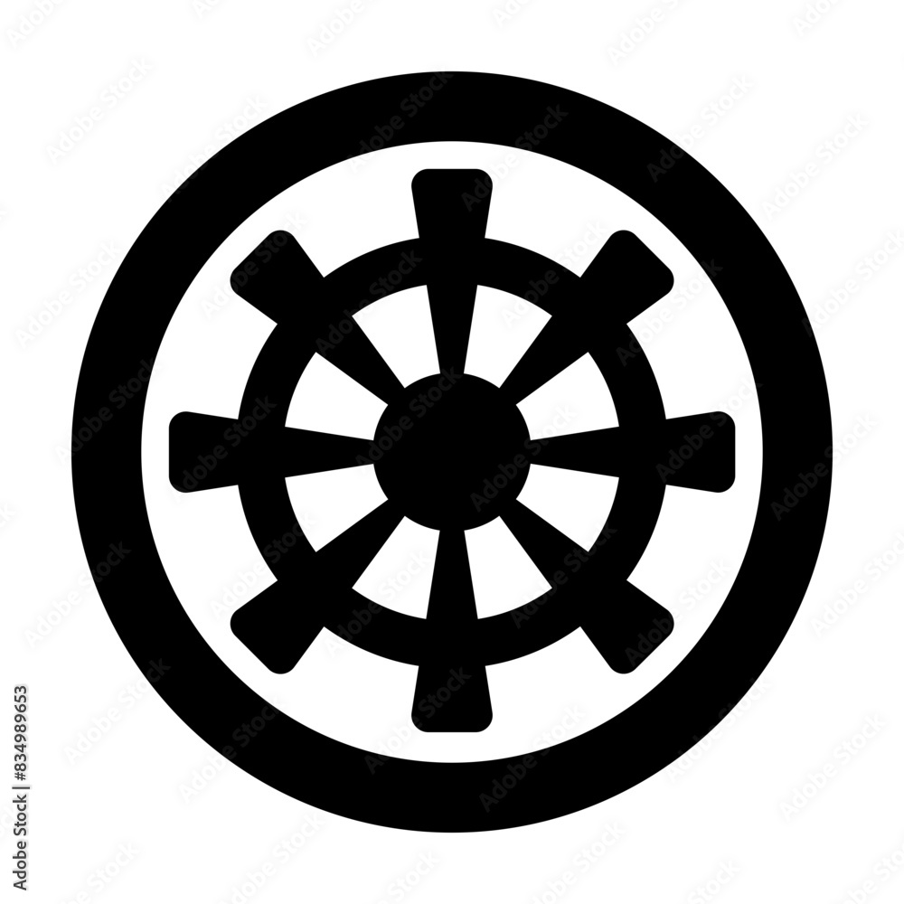 Grab this solid icon of ship rudder Grab this solid icon of ship rudder