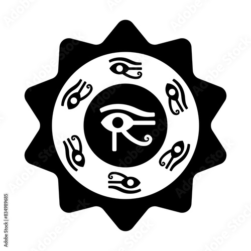 Check this glyph icon of horus sun 