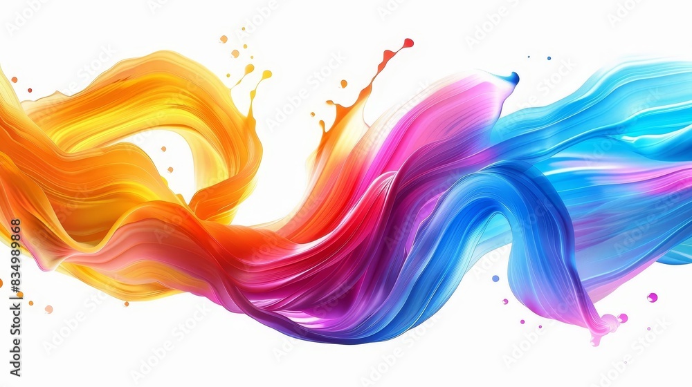 abstract color brush paint ribbon stroke swirl splash background fluid rainbow wave design abstract color brush paint ribbon stroke swirl splash background fluid rainbow wave design