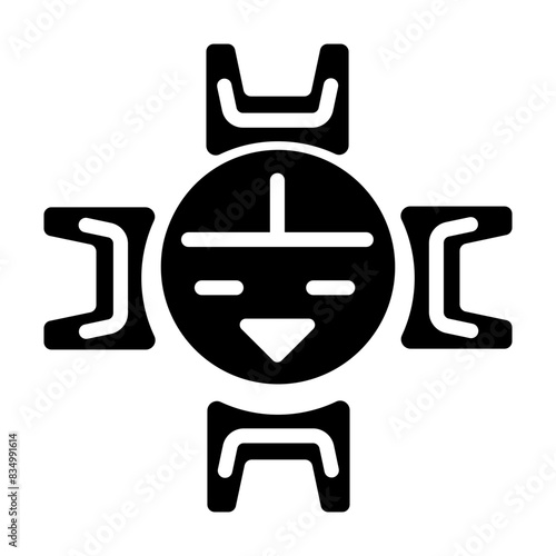 Billede på lærred Check out glyph icon of a hopi sun