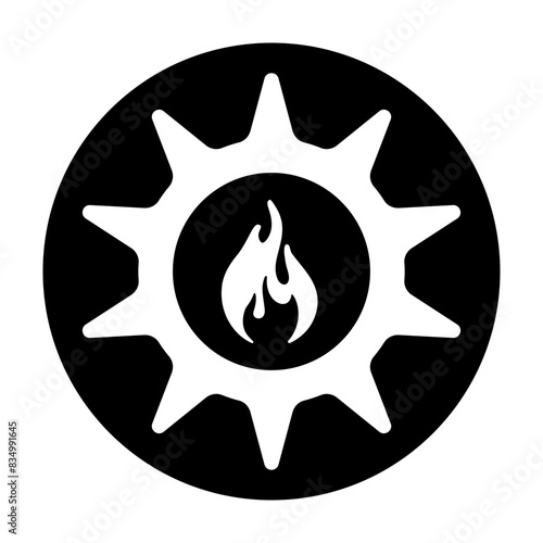 Get this glyph icon of fire symbol