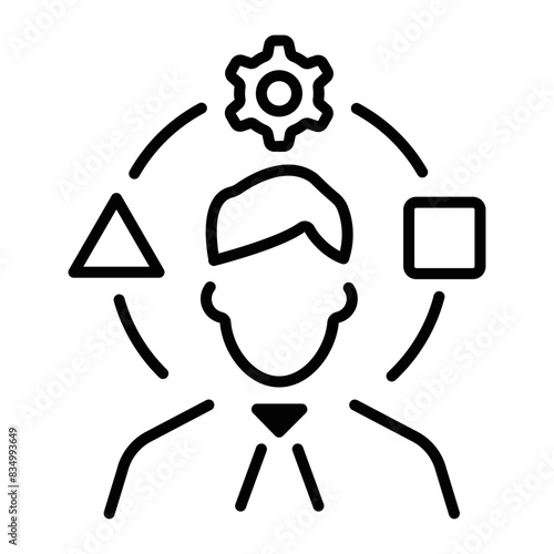 Well-designed outline icon of abilities 