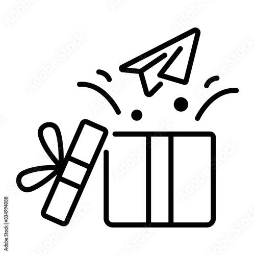 Get this line icon of product launch 