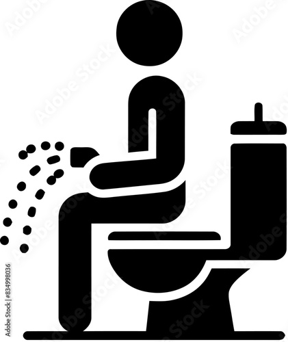 Person Using Bidet Icon
