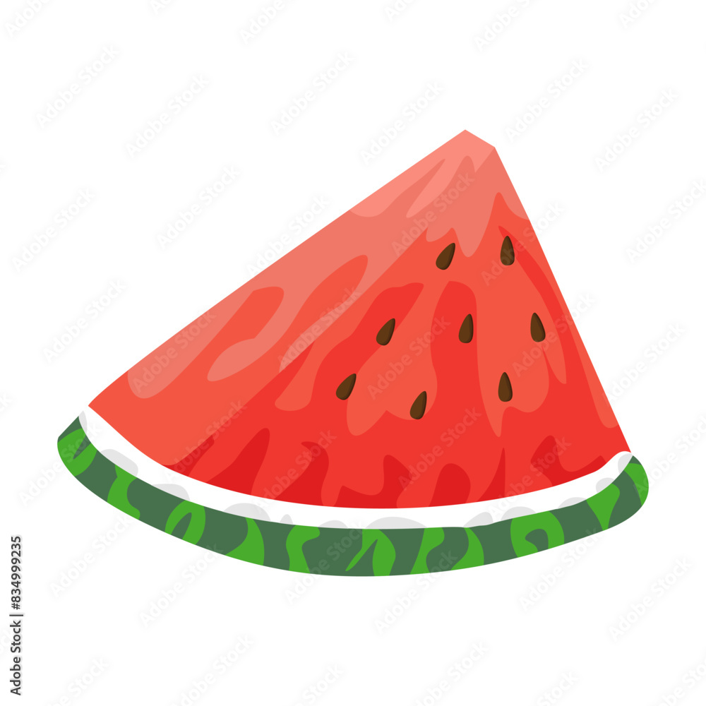 Hand drawn watermelon slace. Single element isolated on white background. Hand drawn watermelon slace. Single element isolated on white background.