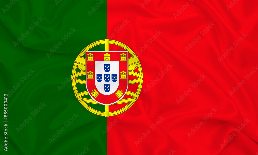 white fabric texture background abstracta Portugal flag  