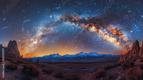 A breathtaking shot of the Milky Way over a serene countryside. © Wiseman