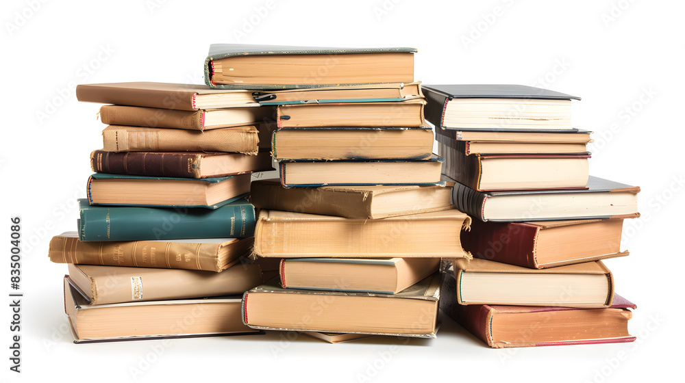 Pile of books isolated on white background Pile of books isolated on white background
