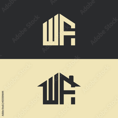 modern letter house and home logo design photo