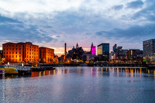 Liverpool Skyline from the Royal Albert Dock at Night