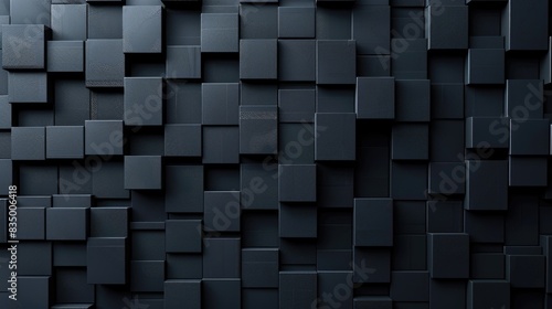 Abstract background with black cubes texture. photo