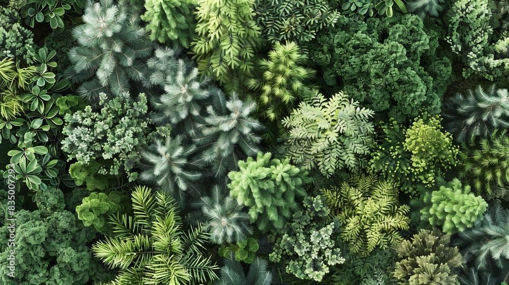 lush fir and eucalyptus trees viewed from above realistic 3d illustration for landscaping lush fir and eucalyptus trees viewed from above realistic 3d illustration for landscaping