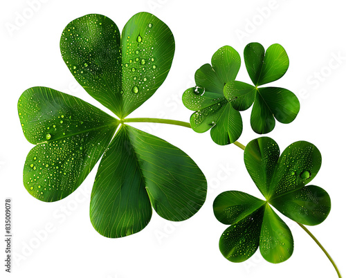 Naklejka four leaf clover isolated on transparent background