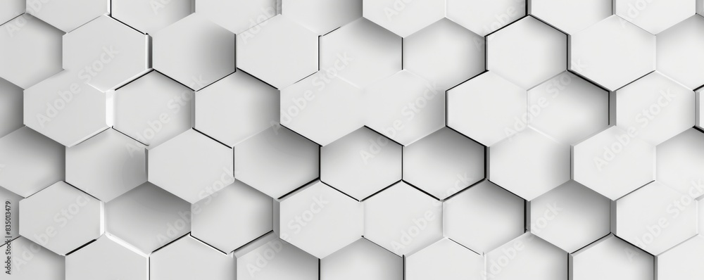 Abstract white background with a hexagon modern geometric pattern. Abstract white background with a hexagon modern geometric pattern.