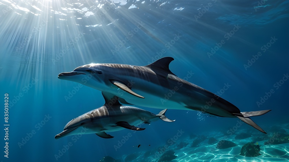 dolphin in the sea dolphin in the sea