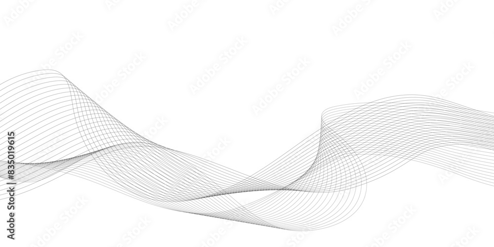 Fototapeta premium Abstract wave digital element for design. Curved wavy line design vector illustration