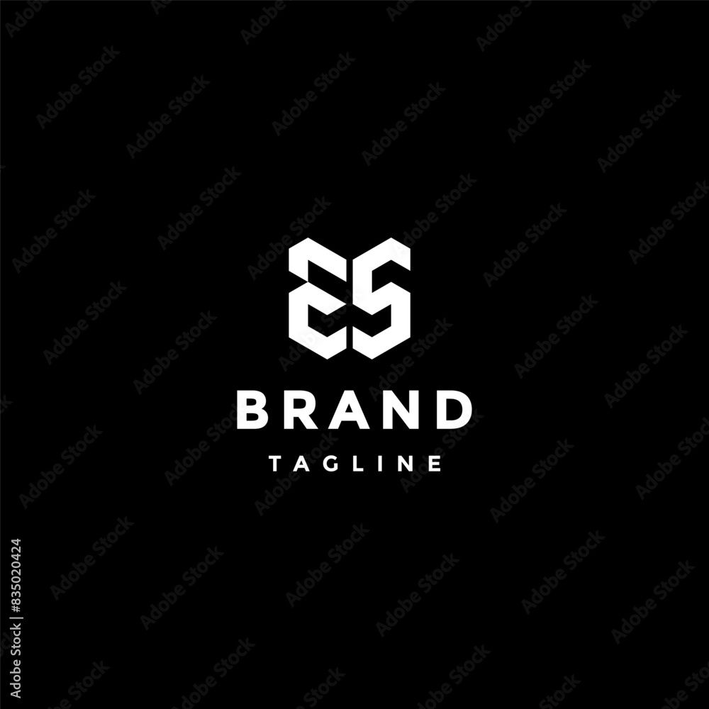 Simple Bold Initial Letter ES Logo Design. Strong Initial Letters E and S Logo Design. Simple Bold Initial Letter ES Logo Design. Strong Initial Letters E and S Logo Design.