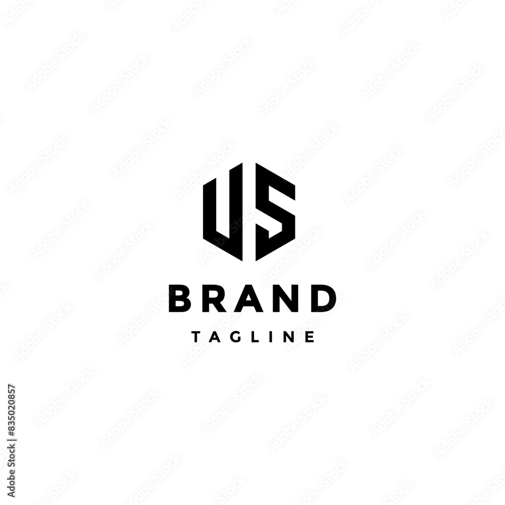 Simple Hexagon Initial Letter US Logo Design. Initial Letter U and S Shaped Hexagonal Logo Design. Simple Hexagon Initial Letter US Logo Design. Initial Letter U and S Shaped Hexagonal Logo Design.