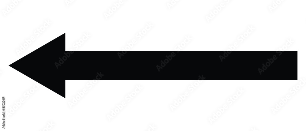 Left arrow icon. Black arrow to the left / vector, isolated on white background. Red large forward or left pointing solid long arrow icon sketched as vector symbol. Left arrow icon. Black arrow to the left / vector, isolated on white background. Red large forward or left pointing solid long arrow icon sketched as vector symbol.