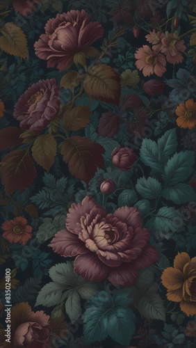 background with roses