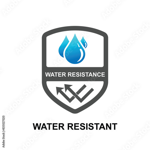 Water resistant icon isolated on background vector illustration.