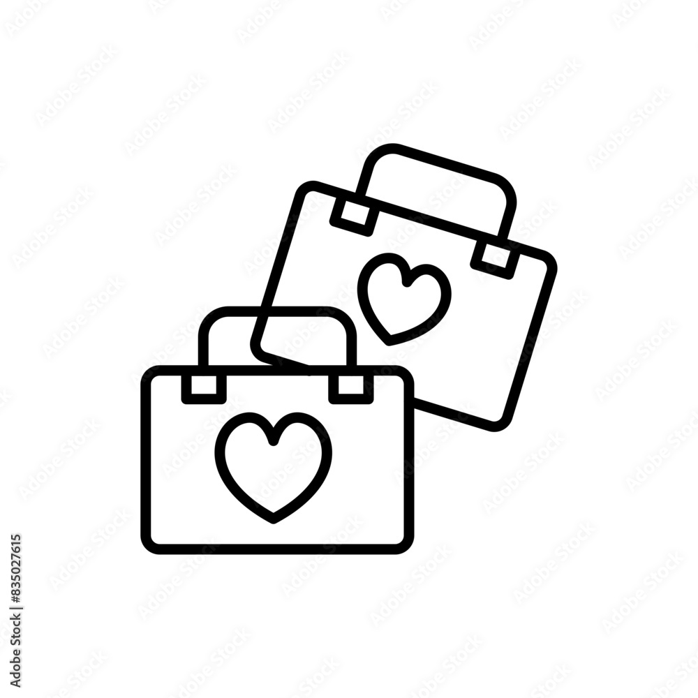 Honeymoon trip outline icons, minimalist vector illustration ,simple transparent graphic element .Isolated on white background Honeymoon trip outline icons, minimalist vector illustration ,simple transparent graphic element .Isolated on white background