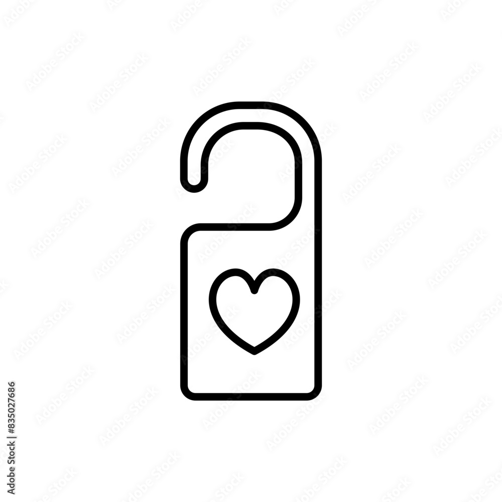 Honeymoon lock outline icons, minimalist vector illustration ,simple transparent graphic element .Isolated on white background Honeymoon lock outline icons, minimalist vector illustration ,simple transparent graphic element .Isolated on white background