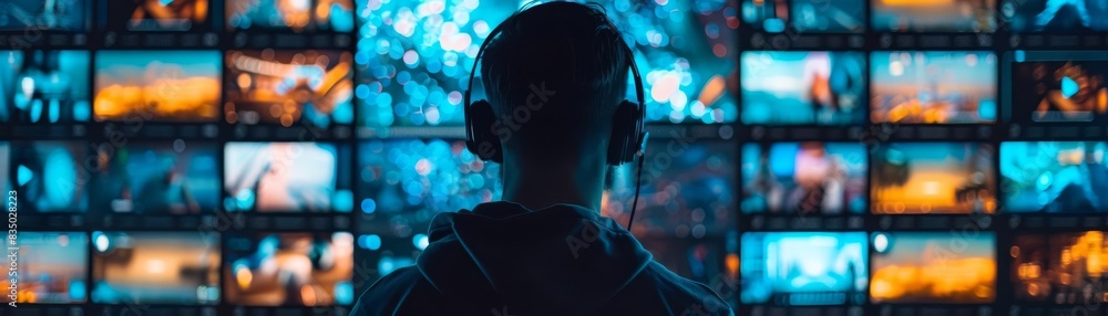 A video editor reviewing a timeline filled with multiple video layers close up, complexity theme, vibrant, double exposure, editing software backdrop A video editor reviewing a timeline filled with multiple video layers close up, complexity theme, vibrant, double exposure, editing software backdrop