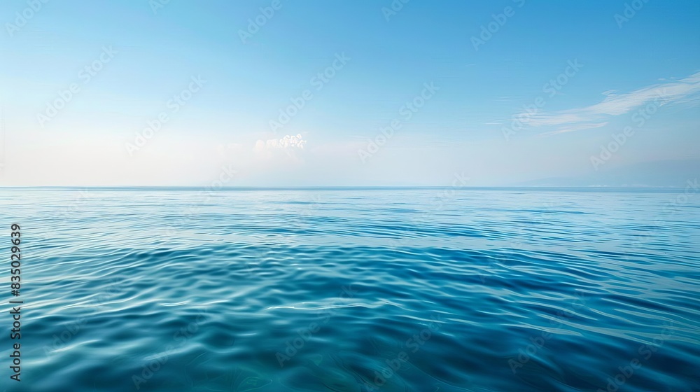 Fototapeta premium serene sea landscape with tranquil water and clear sky nature background